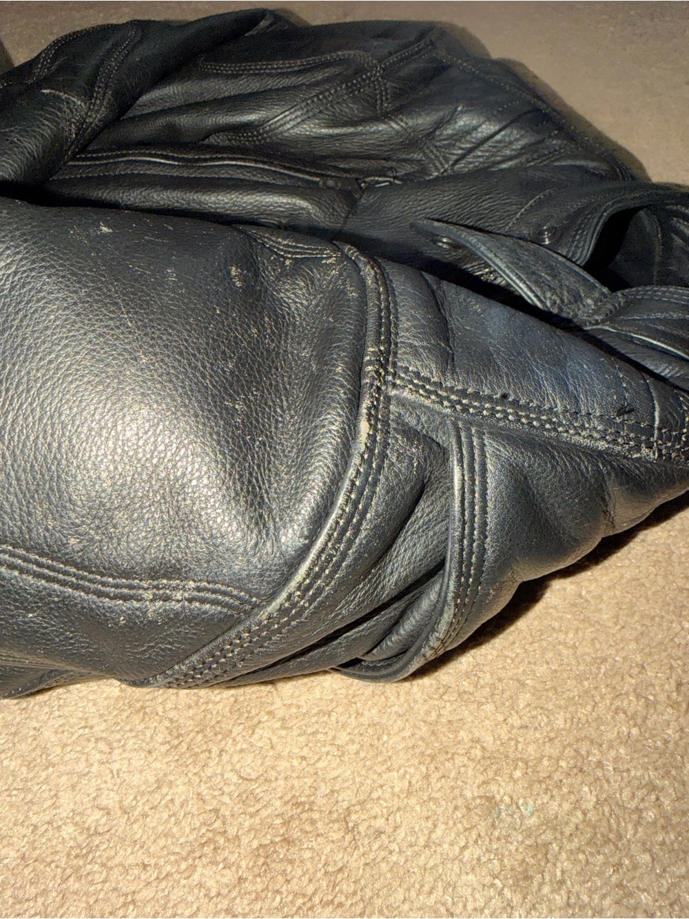 Classic Black Leather Motorcycle Jacket - Women - Picture 9 of 13